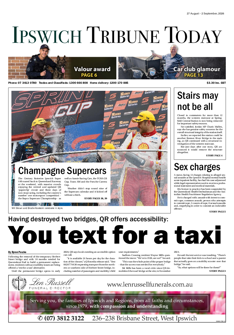 Ipswich Tribune Today – 27th August 2026