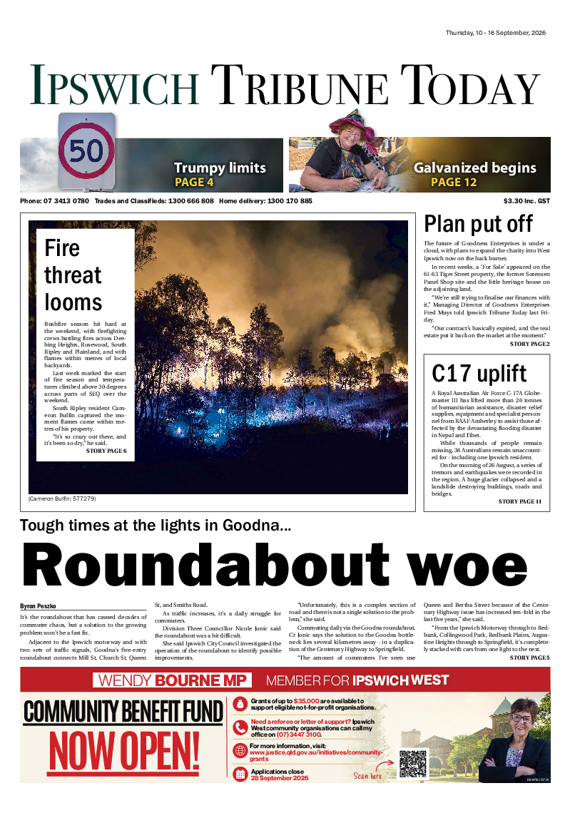 Ipswich Tribune Today – 10th September 2026