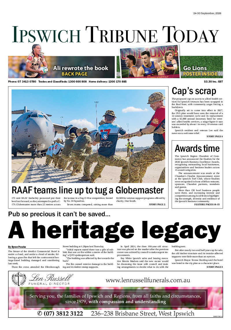 Ipswich Tribune Today – 24th September 2026